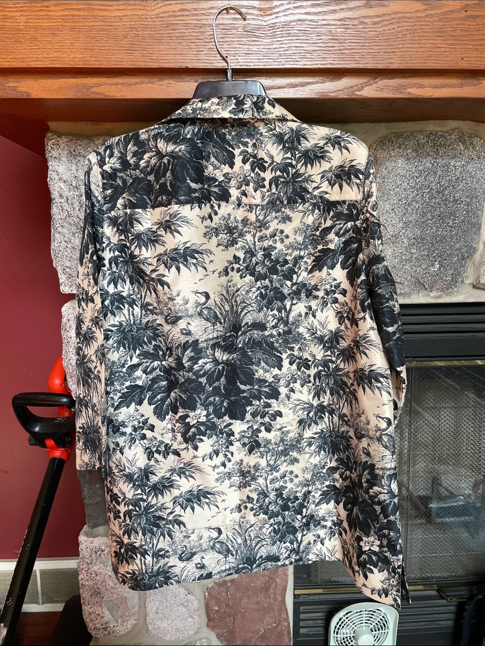Tuckernuck Black and White Tropical-Print Blouse - Picture 4 of 4
